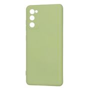 Husa pentru Samsung Galaxy S20 FE Liquid Silicone, subțire, captusita cu microfibra, anti amprentă, protectie cameră foto, verde