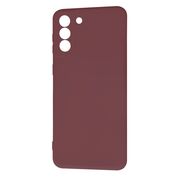 Husa pentru Samsung Galaxy S21+ Plus  Liquid Silicone, subțire, captusita cu microfibra, anti amprentă, protectie cameră foto, bordeaux