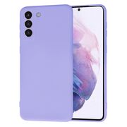 Husa pentru Samsung Galaxy S21+ Plus  Liquid Silicone, subțire, captusita cu microfibra, anti amprentă, protectie cameră foto, lavanda