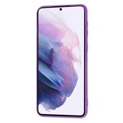 Husa pentru Samsung Galaxy S21+ Plus  Liquid Silicone, subțire, captusita cu microfibra, anti amprentă, protectie cameră foto, mov