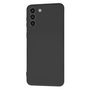 Husa pentru Samsung Galaxy S21+ Plus  Liquid Silicone, subțire, captusita cu microfibra, anti amprentă, protectie cameră foto, negru