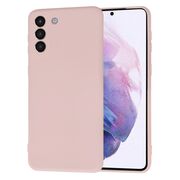 Husa pentru Samsung Galaxy S21+ Plus  Liquid Silicone, subțire, captusita cu microfibra, anti amprentă, protectie cameră foto, roz inchis