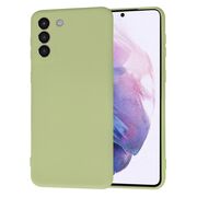 Husa pentru Samsung Galaxy S21+ Plus  Liquid Silicone, subțire, captusita cu microfibra, anti amprentă, protectie cameră foto, verde