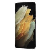 Husa pentru Samsung Galaxy S21 Ultra Liquid Silicone, subțire, captusita cu microfibra, anti amprentă, protectie cameră foto, negru