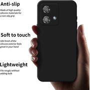 Husa pentru  Motorola Edge 40 NEO Liquid Silicone, subțire, captusita cu microfibra, anti amprentă, protectie cameră foto, negru