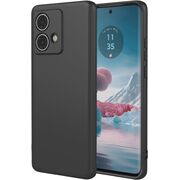 Husa pentru  Motorola Edge 40 NEO Liquid Silicone, subțire, captusita cu microfibra, anti amprentă, protectie cameră foto, negru