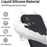 Husa pentru  Motorola Edge 40 NEO Liquid Silicone, subțire, captusita cu microfibra, anti amprentă, protectie cameră foto, negru