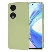 Husa pentru  Honor X7b Liquid Silicone, subțire, captusita cu microfibra, anti amprentă, protectie cameră foto, verde