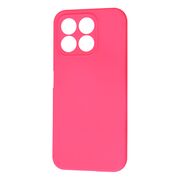 Husa pentru  Honor X8b Liquid Silicone, subțire, captusita cu microfibra, anti amprentă, protectie cameră foto, fucsia