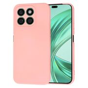 Husa pentru  Honor X8b Liquid Silicone, subțire, captusita cu microfibra, anti amprentă, protectie cameră foto, roz