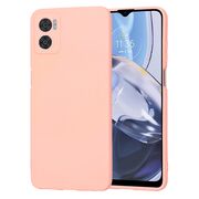 Husa pentru  Motorola Moto E22, E22i Liquid Silicone, subțire, captusita cu microfibra, anti amprentă, protectie cameră foto, roz