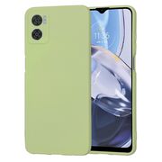 Husa pentru  Motorola Moto E22, E22i Liquid Silicone, subțire, captusita cu microfibra, anti amprentă, protectie cameră foto, verde