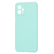 Husa pentru  Motorola Moto G13 Liquid Silicone, subțire, captusita cu microfibra, anti amprentă, protectie cameră foto, turcoaz