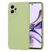 Husa pentru  Motorola Moto G13 Liquid Silicone, subțire, captusita cu microfibra, anti amprentă, protectie cameră foto, verde
