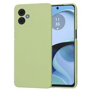 Husa pentru  Motorola Moto G14 Liquid Silicone, subțire, captusita cu microfibra, anti amprentă, protectie cameră foto, verde