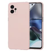Husa pentru  Motorola Moto G23 Liquid Silicone, subțire, captusita cu microfibra, anti amprentă, protectie cameră foto, roz inchis