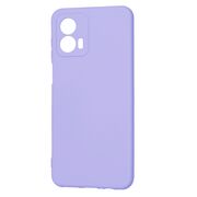 Husa pentru  Motorola Moto G53 Liquid Silicone, subțire, captusita cu microfibra, anti amprentă, protectie cameră foto, lavanda