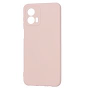Husa pentru  Motorola Moto G53 Liquid Silicone, subțire, captusita cu microfibra, anti amprentă, protectie cameră foto, roz inchis