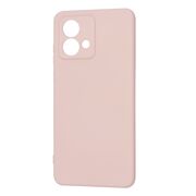 Husa pentru  Motorola Moto G84 Liquid Silicone, subțire, captusita cu microfibra, anti amprentă, protectie cameră foto, roz inchis