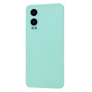 Husa pentru  OnePlus Nord CE4 Lite Liquid Silicone, subțire, captusita cu microfibra, anti amprentă, protectie cameră foto, turcoaz