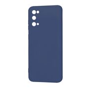 Husa pentru  Samsung Galaxy S20 Liquid Silicone, subțire, captusita cu microfibra, anti amprentă, protectie cameră foto, albastru