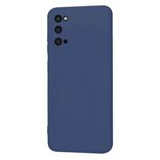 Husa pentru  Samsung Galaxy S20 Liquid Silicone, subțire, captusita cu microfibra, anti amprentă, protectie cameră foto, albastru