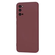 Husa pentru  Samsung Galaxy S20 Liquid Silicone, subțire, captusita cu microfibra, anti amprentă, protectie cameră foto, bordeaux
