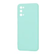 Husa pentru  Samsung Galaxy S20 Liquid Silicone, subțire, captusita cu microfibra, anti amprentă, protectie cameră foto, turcoaz
