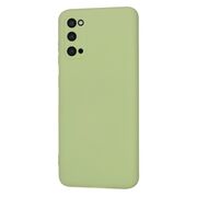 Husa pentru  Samsung Galaxy S20 Liquid Silicone, subțire, captusita cu microfibra, anti amprentă, protectie cameră foto, verde