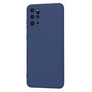 Husa pentru  Samsung Galaxy S20 Plus Liquid Silicone, subțire, captusita cu microfibra, anti amprentă, protectie cameră foto, albastru
