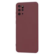 Husa pentru  Samsung Galaxy S20 Plus Liquid Silicone, subțire, captusita cu microfibra, anti amprentă, protectie cameră foto, bordeaux