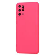 Husa pentru  Samsung Galaxy S20 Plus Liquid Silicone, subțire, captusita cu microfibra, anti amprentă, protectie cameră foto, fucsia