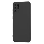 Husa pentru  Samsung Galaxy S20 Plus Liquid Silicone, subțire, captusita cu microfibra, anti amprentă, protectie cameră foto, negru