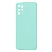 Husa pentru  Samsung Galaxy S20 Plus Liquid Silicone, subțire, captusita cu microfibra, anti amprentă, protectie cameră foto, turcoaz