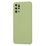 Husa pentru  Samsung Galaxy S20 Plus Liquid Silicone, subțire, captusita cu microfibra, anti amprentă, protectie cameră foto, verde