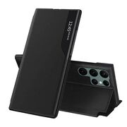 Husa pentru  Samsung Galaxy S22 Ultra 5G tip carte, Smart View, negru