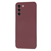 Husa pentru Samsung Galaxy S21  Liquid Silicone, subțire, captusita cu microfibra, anti amprentă, protectie cameră foto, bordeaux