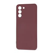 Husa pentru Samsung Galaxy S21  Liquid Silicone, subțire, captusita cu microfibra, anti amprentă, protectie cameră foto, bordeaux