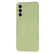 Husa pentru Samsung Galaxy S21  Liquid Silicone, subțire, captusita cu microfibra, anti amprentă, protectie cameră foto, verde
