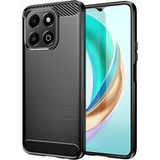 Husa pentru Honor X6b Carbon Liquid Silicone, negru