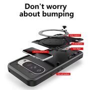 Husa pentru  Google Pixel 9 Pro XL cu protecție pentru cameră și suport magnetic integrat Ring Shockproof, albastru