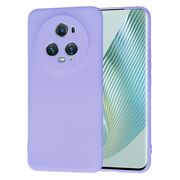 Husa pentru  Honor Magic 5 Pro Liquid Silicone, subțire, captusita cu microfibra, anti amprentă, protectie cameră foto, lavanda