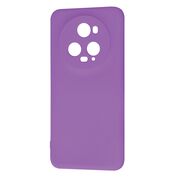 Husa pentru  Honor Magic 5 Pro Liquid Silicone, subțire, captusita cu microfibra, anti amprentă, protectie cameră foto, mov