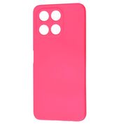 Husa pentru  Honor X6a Liquid Silicone, subțire, captusita cu microfibra, anti amprentă, protectie cameră foto, fucsia