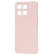 Husa pentru  Honor X6a Liquid Silicone, subțire, captusita cu microfibra, anti amprentă, protectie cameră foto, roz inchis