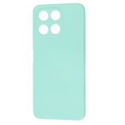 Husa pentru  Honor X6a Liquid Silicone, subțire, captusita cu microfibra, anti amprentă, protectie cameră foto, turcoaz