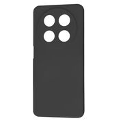 Husa pentru  Huawei Nova 12i Liquid Silicone, subțire, captusita cu microfibra, anti amprentă, protectie cameră foto, negru