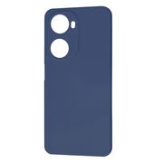 Husa pentru  Huawei nova 12 SE Liquid Silicone, subțire, captusita cu microfibra, anti amprentă, protectie cameră foto, albastru
