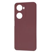 Husa pentru  Huawei nova 12 SE Liquid Silicone, subțire, captusita cu microfibra, anti amprentă, protectie cameră foto, bordeaux