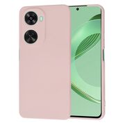 Husa pentru  Huawei nova 12 SE Liquid Silicone, subțire, captusita cu microfibra, anti amprentă, protectie cameră foto, roz inchis